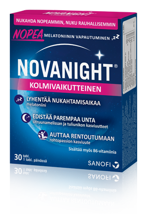 NOVANIGHT® auttaa nukkumaan läpi yön ja vähentää yöllisiä heräilyjä